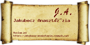 Jakubecz Anasztázia névjegykártya